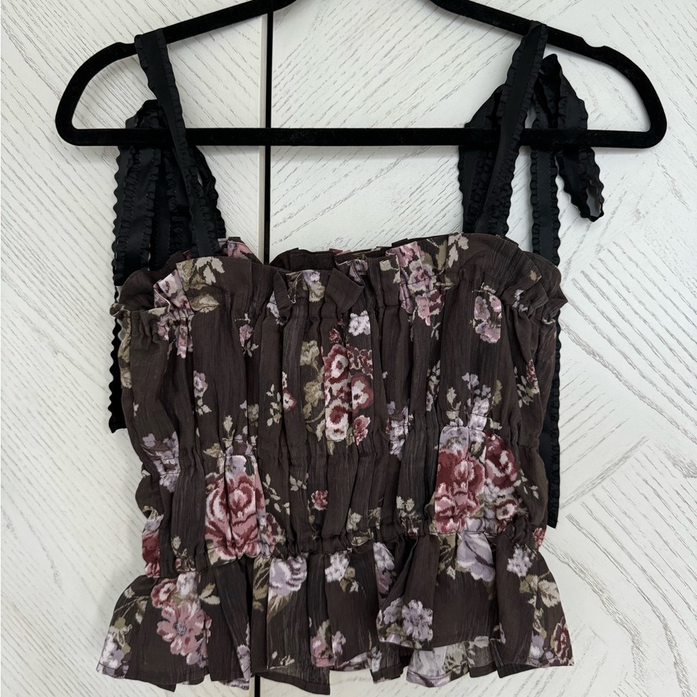 Brock Collection x H&M smocked top sz M